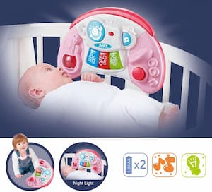 Bebes music night lamp pink