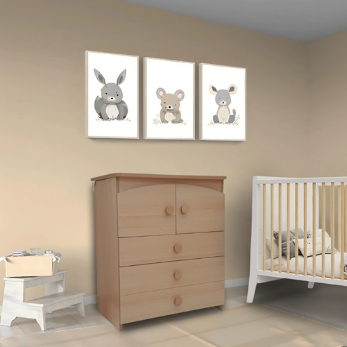 Baby dresser with changing top