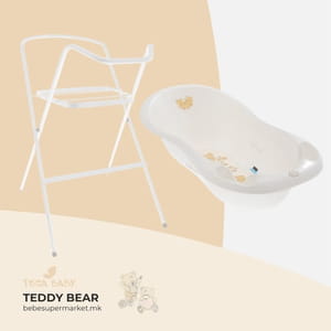 Bath Tube 102cm with STAND - Tega Baby - white teddy bear
