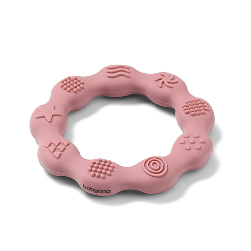 Teether Ring BABYONO pink