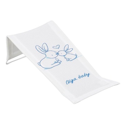 Textile baby bath seat LITTLE BUNNIES white - Tega Baby