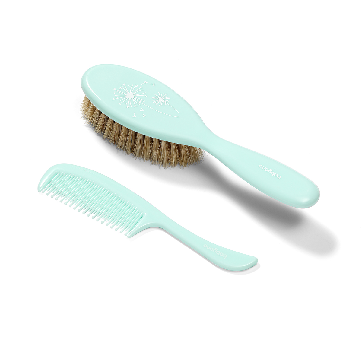 Brush and comb set Babyono turquoise